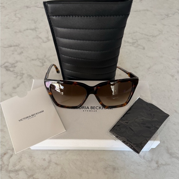 Victoria Beckham Accessories - Victoria Beckham Tortoiseshell Sunglasses with Brown Gradient Lenses
